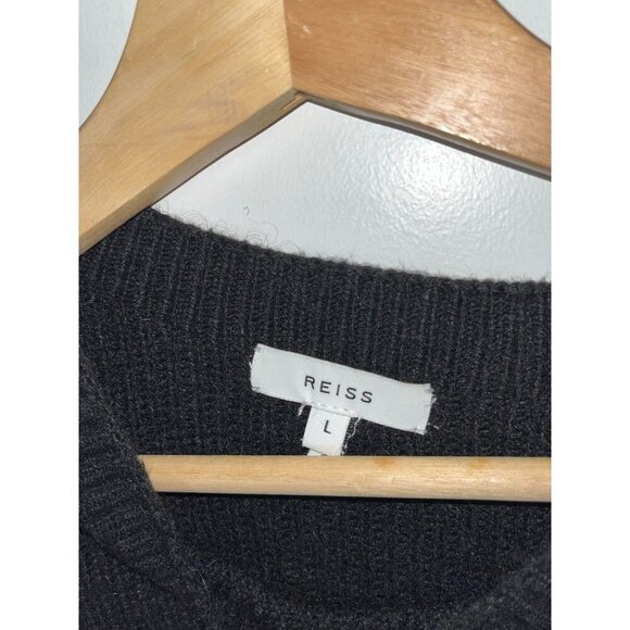 Reiss Black Orley  Ribbed Knit Sweater Size Large Womens - Picture 3 of 8